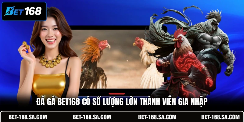 Đá gà BET168 có số lượng lớn thành viên gia nhập